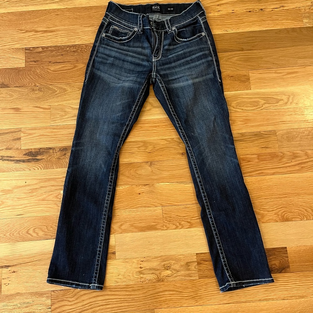 Mens buckle black jeans